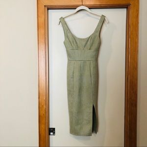 Sage green midi dress